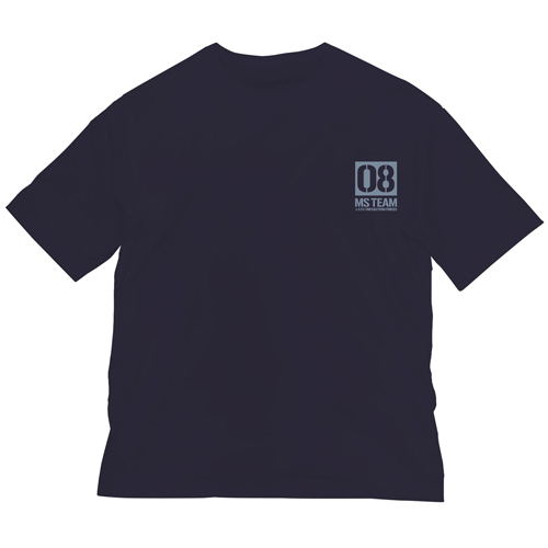 Mobile Suit Gundam 08th MS Squadron - 08th MS Squadron Big Silhouette T-shirt Navy (XL Size) image 2