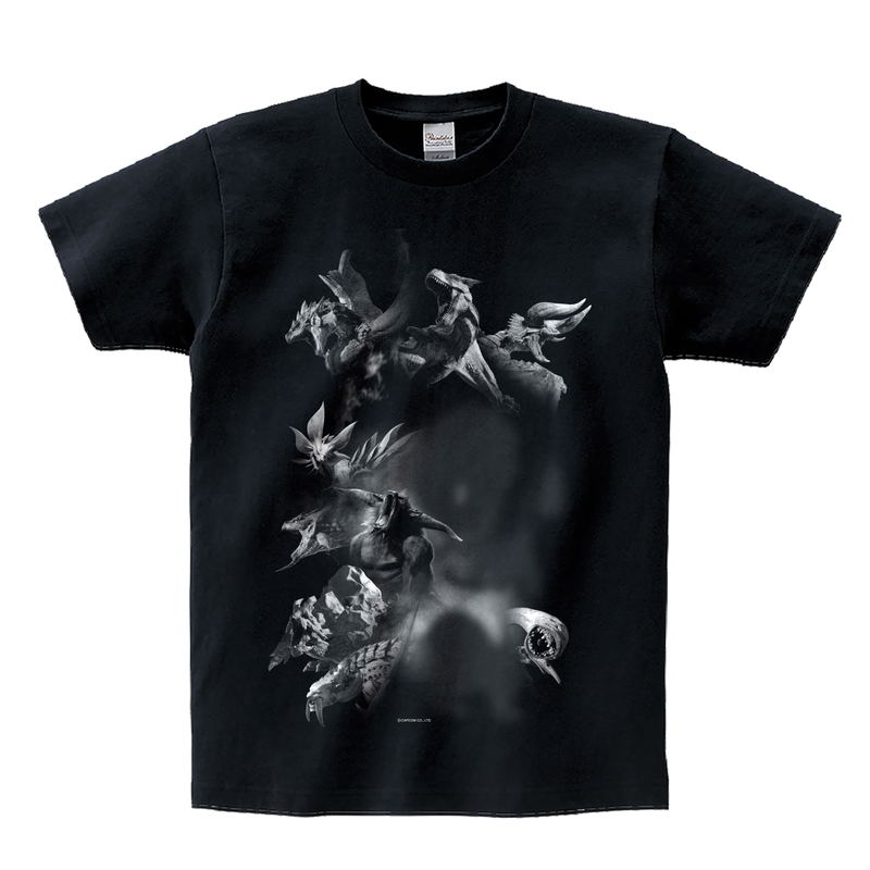 Monster Hunter Rise - Revival Monster Graphic T-shirt Black (L Size) image 1