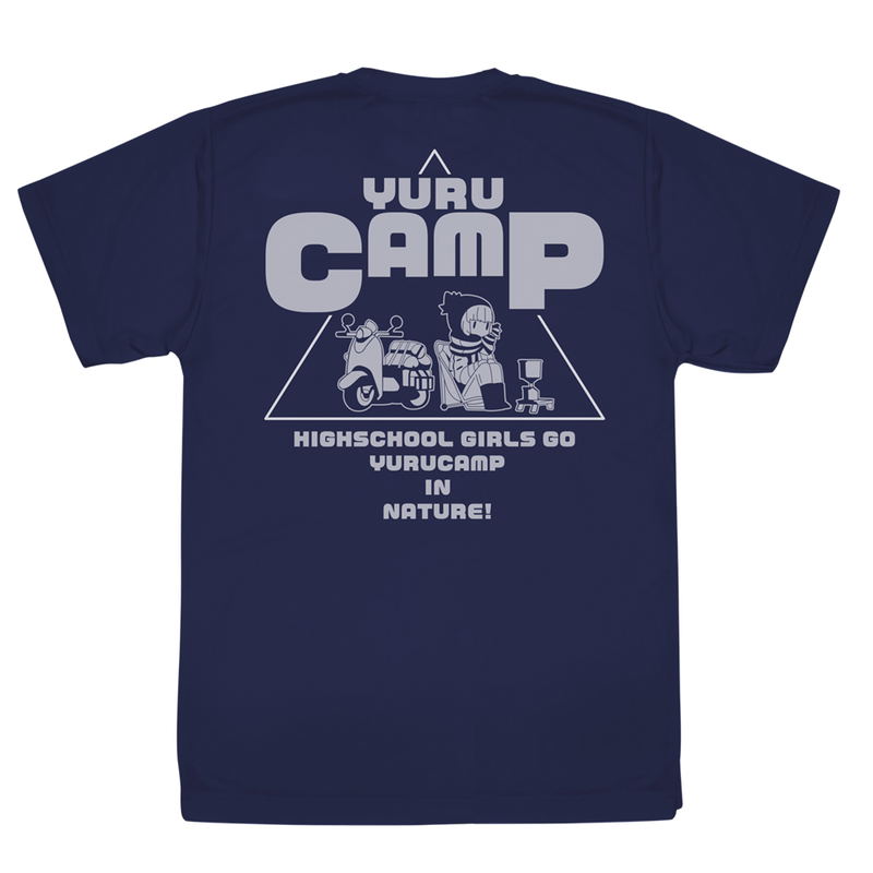 Yuru Camp - Laid-Back Camp Ver.2.0 Dry T-shirt Navy (S Size) image 2