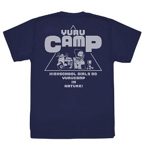Yuru Camp - Laid-Back Camp Ver.2.0 Dry T-shirt Navy (XL Size)