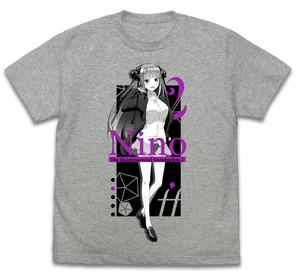 The Quintessential Quintuplets - Nino Nakano T-shirt ∬ Mix Gray (S Size)_