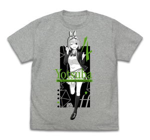 The Quintessential Quintuplets - Yotsuba Nakano T-shirt ∬ Mix Gray (S Size)_