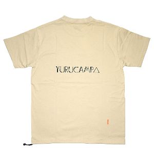 Yurucamp Wilderness Experience Collaboration Tent Pocket T-shirt Beige (XL Size)