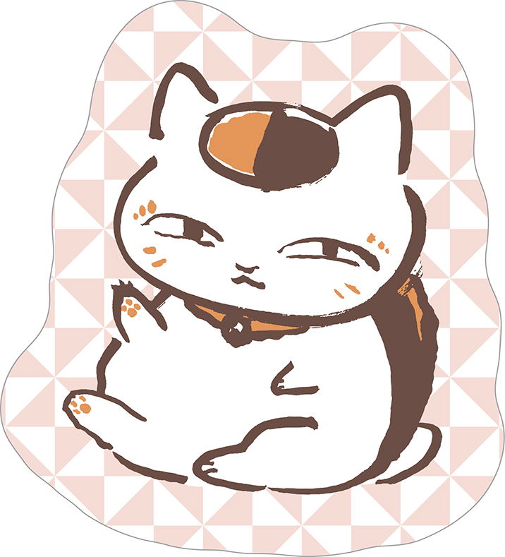 Natsume's Book of Friends Die-cut Gobelin Cushion A: Nyanko Sensei Smile image 1
