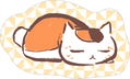 Natsume's Book of Friends Die-cut Gobelin Cushion B: Nyanko Sensei Sound Asleep thumbnail 1