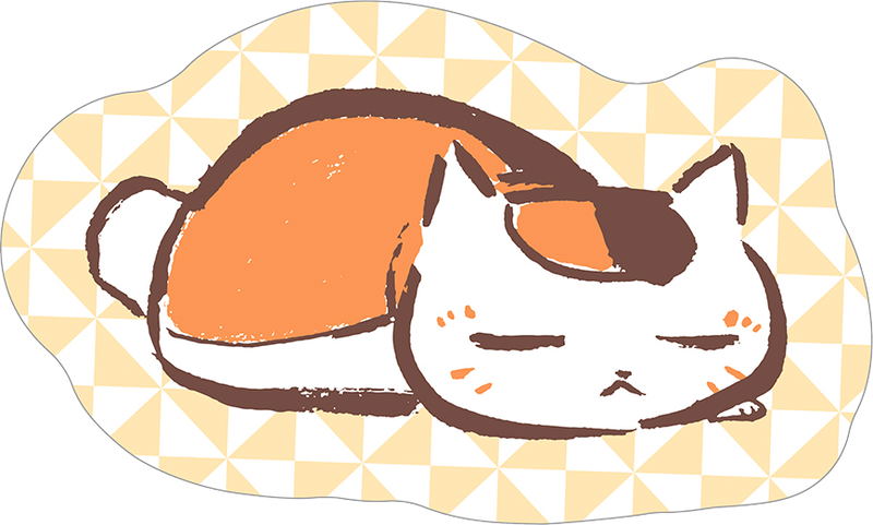 Natsume's Book of Friends Die-cut Gobelin Cushion B: Nyanko Sensei Sound Asleep image 1