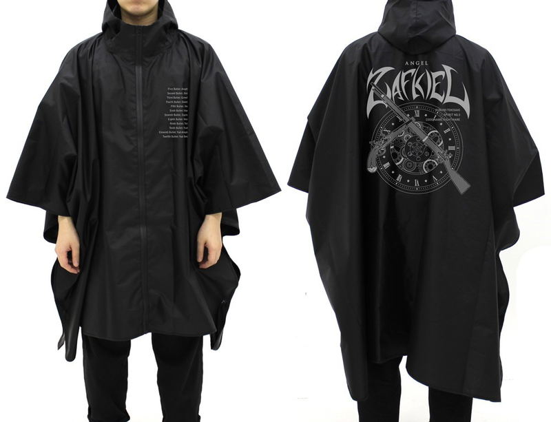 Date A Live IV - Kazuzo Tokizaki Momentary Emperor Zaphkiel Rain Poncho Black image 1