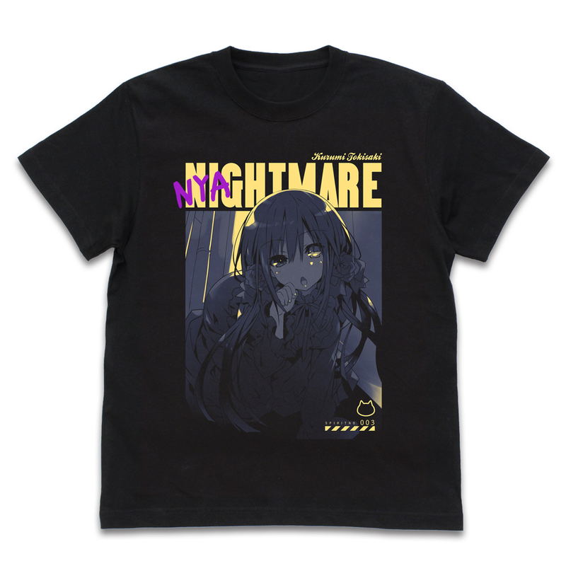 Date A Live IV - Kurumi Tokizaki T-shirt "Nyaito Mea" Ver. Black (M Size) image 1