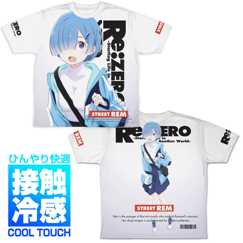 Re: Life in a Different World from Zero - Rem Cold Double-sided Full Graphic T-shirt Street Fashion Ver. (S Size)