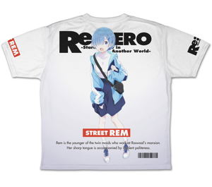 Re: Life in a Different World from Zero - Rem Cold Double-sided Full Graphic T-shirt Street Fashion Ver. (L Size)