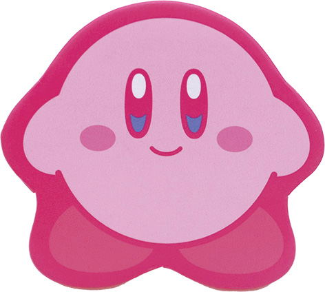 Kirby's Dream Land Kirby Muteki! Suteki! Closet Kirby Shaped Can Badge 1 Smile image 1