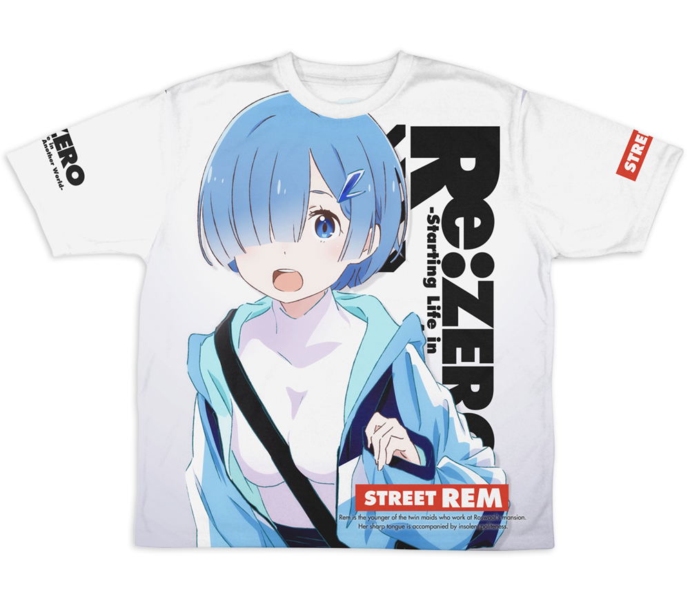 レム　Yshirt ver. Re: Life in a Different World from Zero - Rem Cold Double-sided