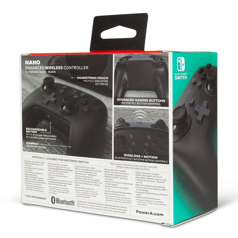 PowerA Nano Enhanced Wireless Controller for Nintendo Switch (Black) image 7