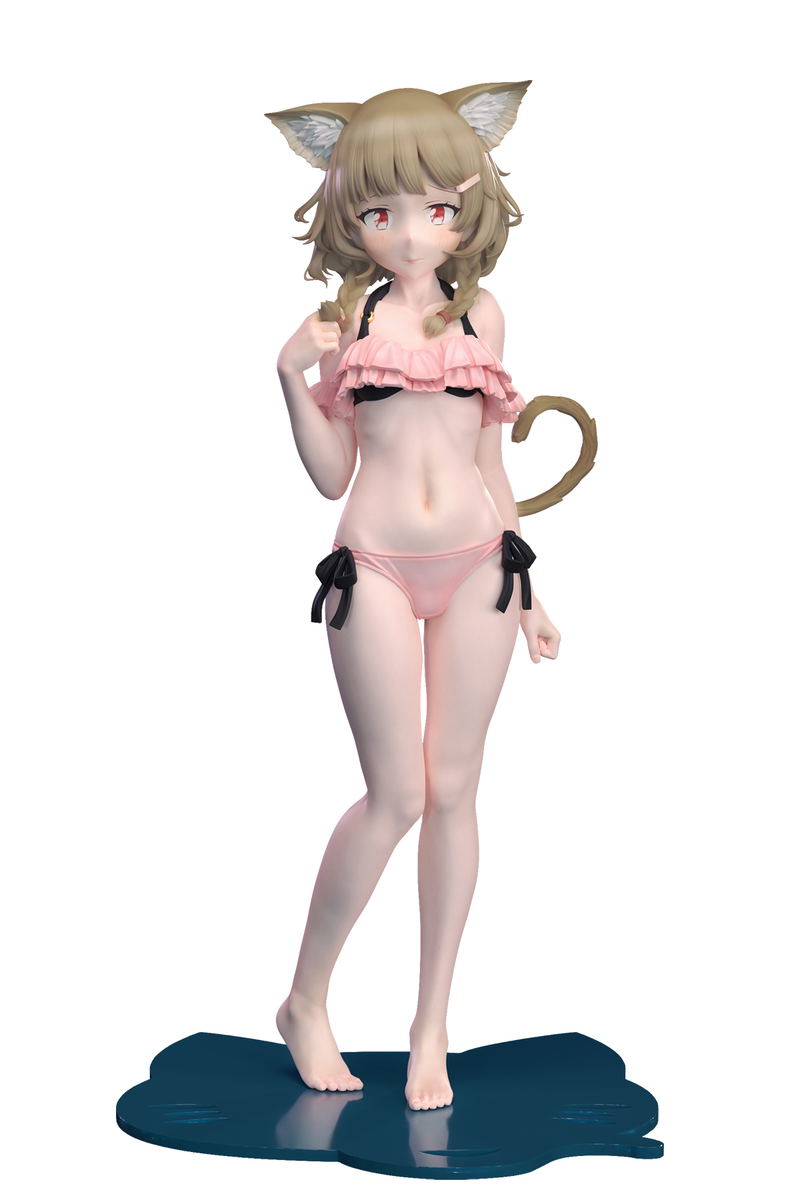 Kemomimi Gakuen Illustrated by Concrete Mystery 1/7 Scale Pre-Painted Figure: Concrete-san image 1