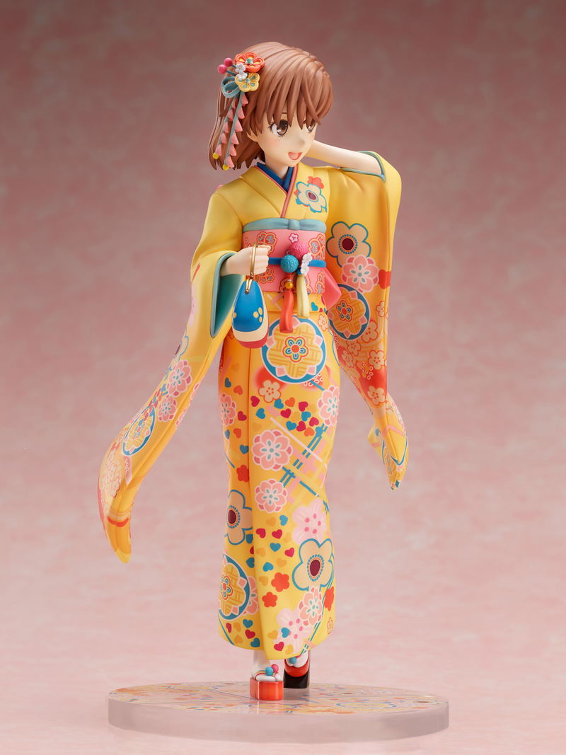 A Certain Scientific Railgun T 1/7 Scale Pre-Painted Figure: Mikoto Misaka Furisode Ver. image 6