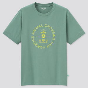 UT Animal Crossing New Horizons - Use Your Bells Well Men's T-shirt Green (L Size)_