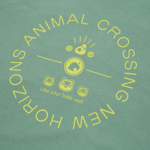 UT Animal Crossing New Horizons - Use Your Bells Well Men's T-shirt Green (L Size)_