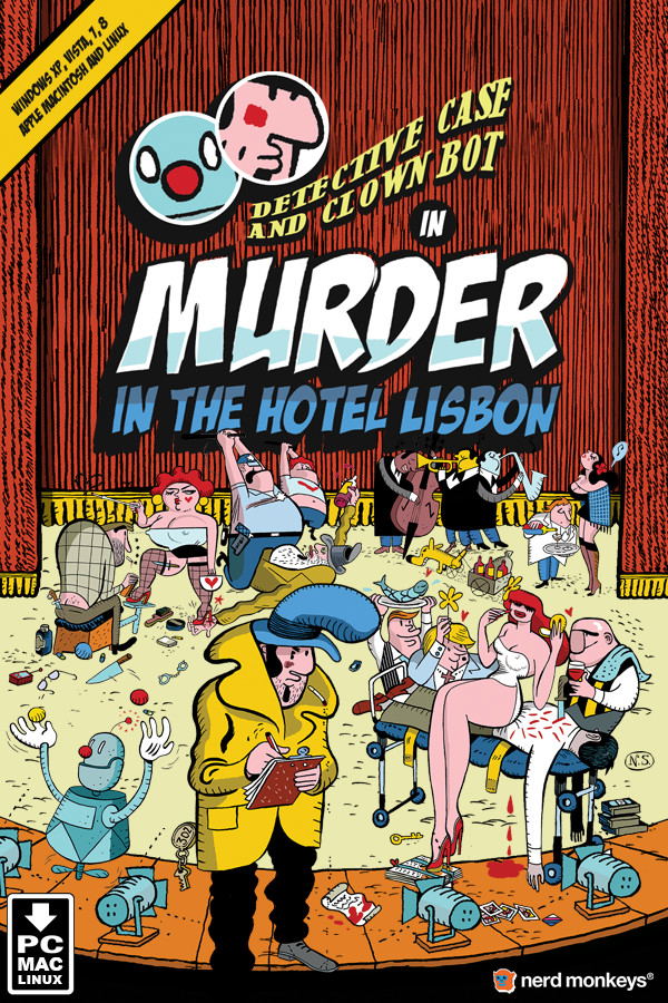Detective Case and Clown Bot in: Murder in the Hotel Lisbon STEAM digital — Import Game Deal