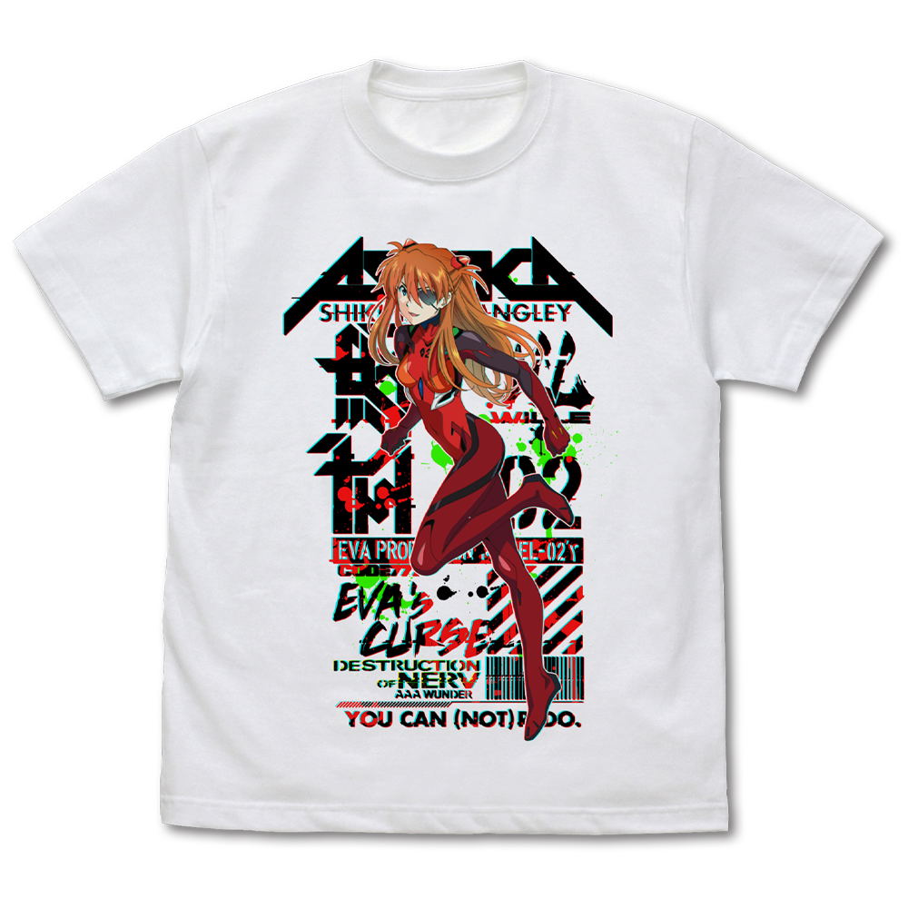 Evangelion - Shikinami Asuka Langley Full Color T-shirt White (L Size)