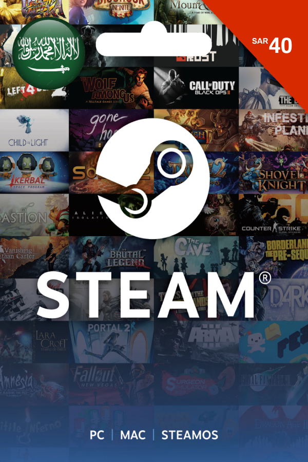 Steam Gift Card (SAR 40 | For Saudi Arabia Currency Only) STEAM digital — Import Game Deal