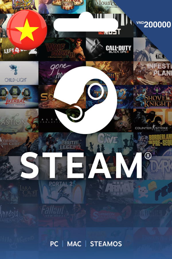 Steam Gift Card (VND 200000 | For Vietnam Currency Only) <span class="ext" style="background-color: #2a475e; color: #FFFFFF;">STEAM</span> <span class="ext ext_digital">digital</span> image 1
