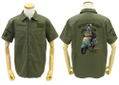 Yurucamp - Shima Rin and Scooter Full Color Work Shirt Moss (L Size) thumbnail 2