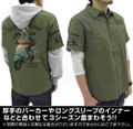 Yurucamp - Shima Rin and Scooter Full Color Work Shirt Moss (L Size) thumbnail 4