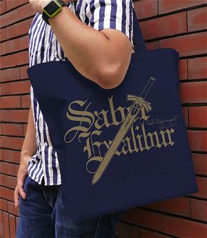 Fate/Stay Night: Heaven's Feel Excalibur - The Sword Of Promised Victory Large Tote Bag Navy Blue