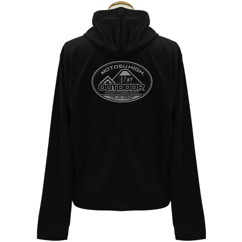 Yurucamp - Laid-Back Camp Logo Thin Dry Hoodie Black (XL Size) image 1