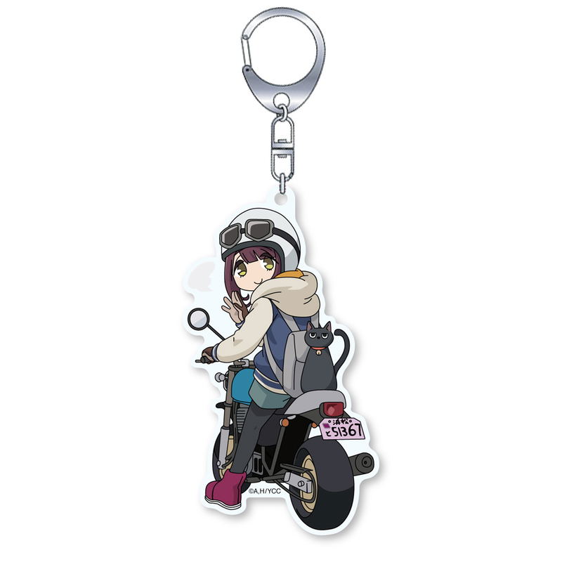 Yurucamp Season 2 - CharaRide Ayano On Bike Acrylic Key Chain image 1