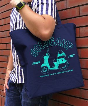 Yurucamp - Shima Rin's Scooter Large Tote Bag Navy Blue