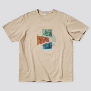 UT Pokemon - Blastoise/Venusaur/Charizard Men's T-shirt Beige (M Size)_