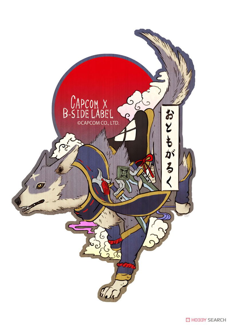 Capcom x B-Side Label Sticker Monster Hunter Palamute Ukiyo-e image 1