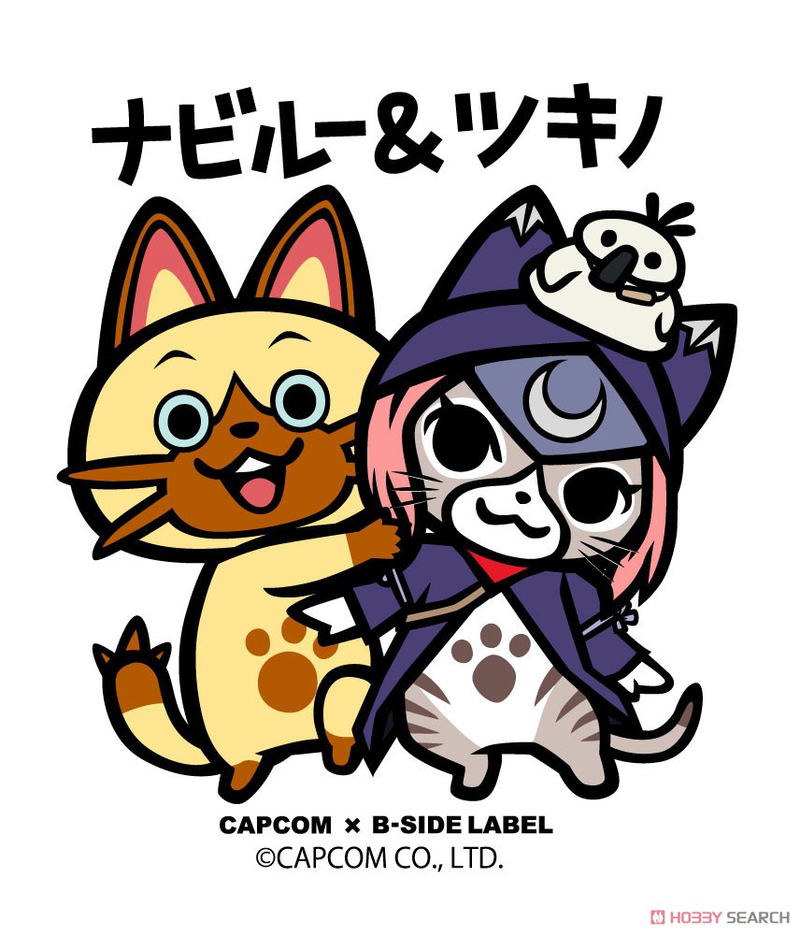 Capcom x B-Side Label Sticker Monster Hunter Stories 2 Navirou & Tsukino image 1