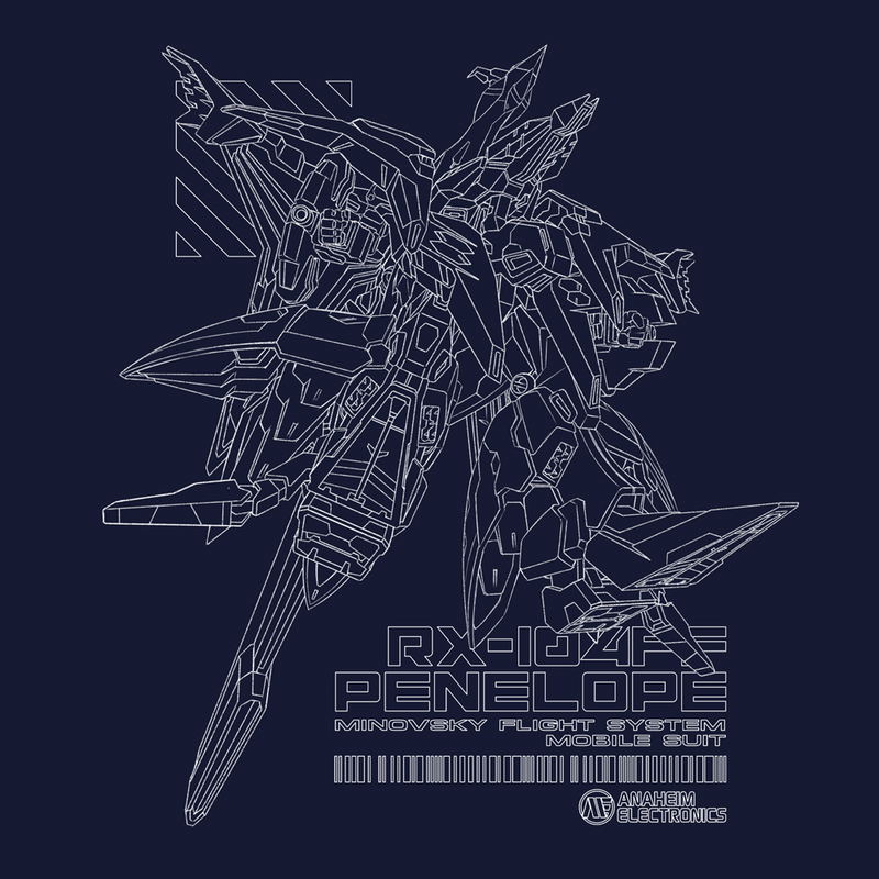 Mobile Suit Gundam: Hathaway's Flash - Penelope T-shirt Navy Blue (S Size) image 2