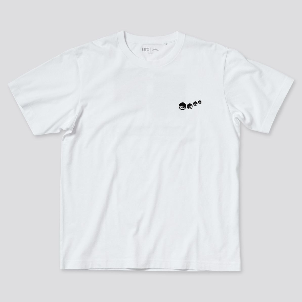 UT Pokemon - Poke Balls Men's T-shirt with Pocket White (M Size)