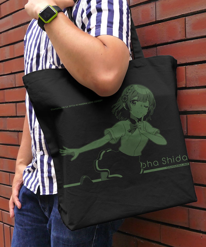 Osamake: Romcom Where The Childhood Friend Won't Lose - Shida Kuroha Large Tote Bag Black image 2