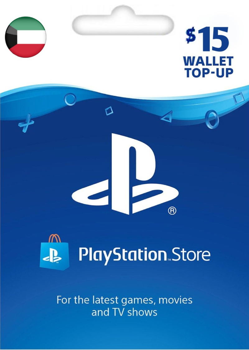 PSN Card 15 USD Playstation Network Kuwait digital for PS4, PSVR