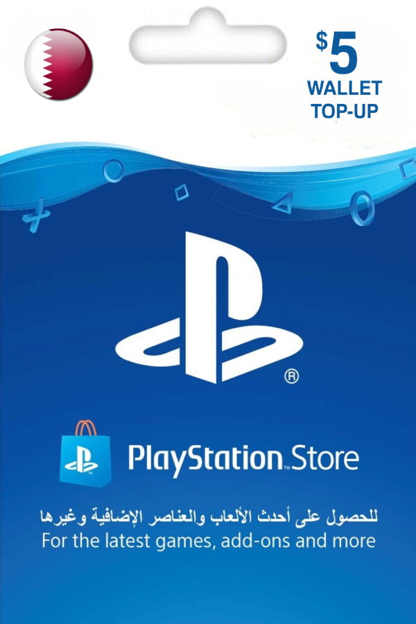PSN Card 5 USD | Playstation Network Qatar <span class="ext ext_digital">digital</span> image 1