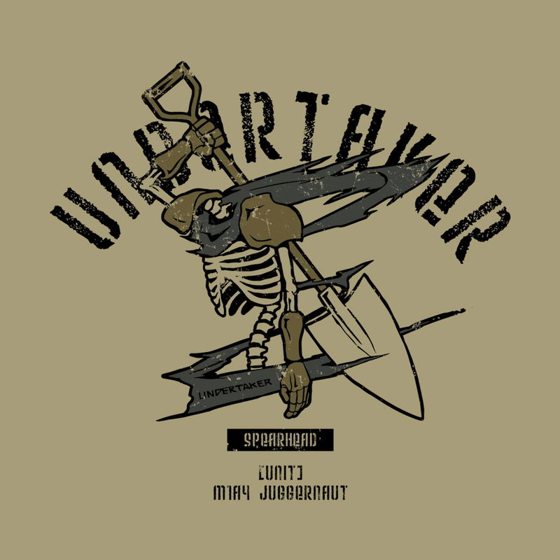 86 -Eighty Six- Undertaker Personal Mark T-Shirt (Khaki | Size L) image 2