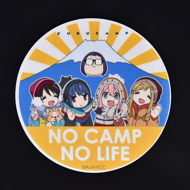 Yurucamp: 01 No Camp No Life Reflector Magnet Sticker image 1