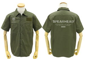 86 -Eighty Six- Spearhead Squadron Patch Base Work Shirt Moss (XL Size)_