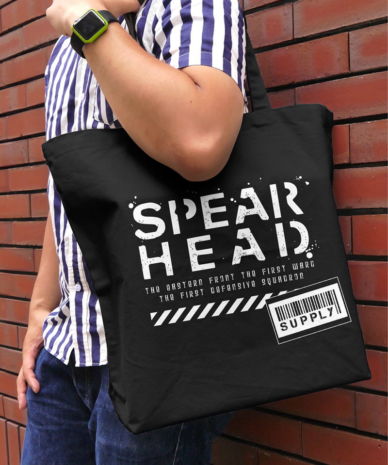 86 -Eighty Six- Spearhead Squadron Large Tote Bag Black image 2