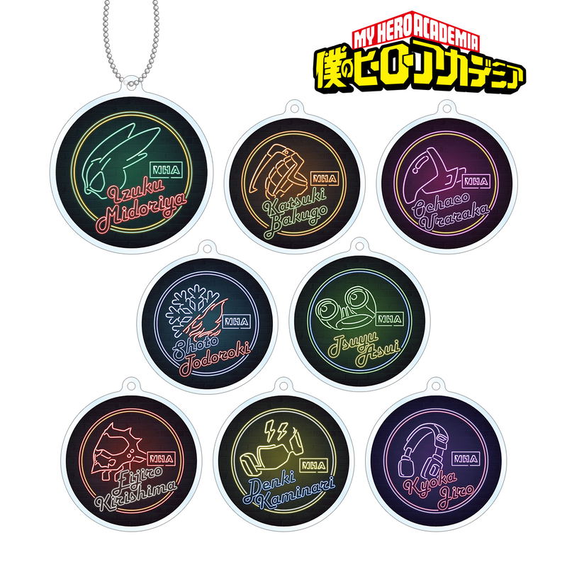My Hero Academia Trading Ani-Neon Acrylic Keychain (Set of 8 pieces) image 1