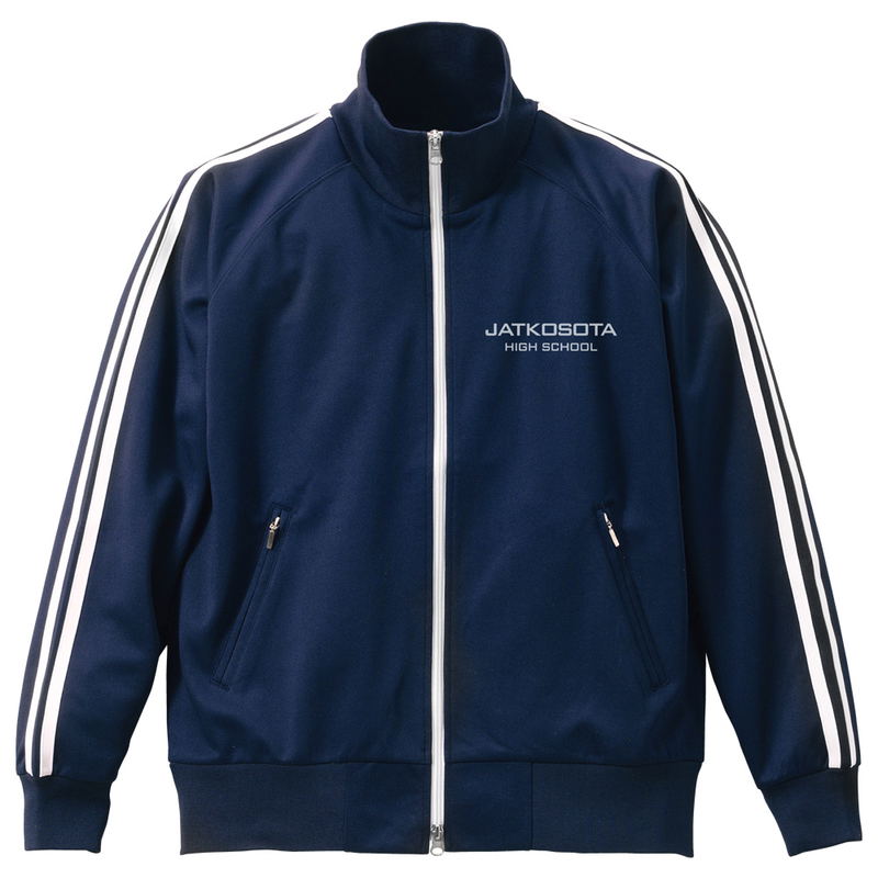 Girls und Panzer Final Chapter - Jatkosota High School Jersey Navy x White (S Size) image 2
