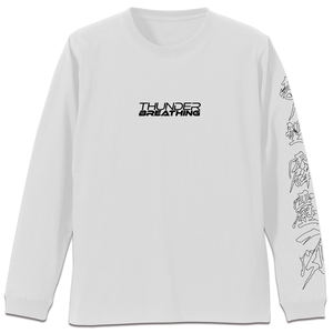 Demon Slayer: Kimetsu no Yaiba - Agatsuma Zenitsu Rib Long Sleeve T-shirt White (M Size)_