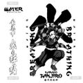 Demon Slayer: Kimetsu no Yaiba - Tanjiro Kamado Big Silhouette Long Sleeve T-shirt White (L Size) thumbnail 2