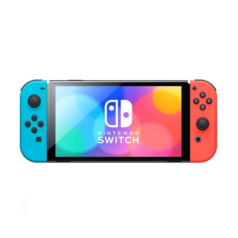 Nintendo Switch (OLED Model) Neon Red/Neon Blue Set image 3