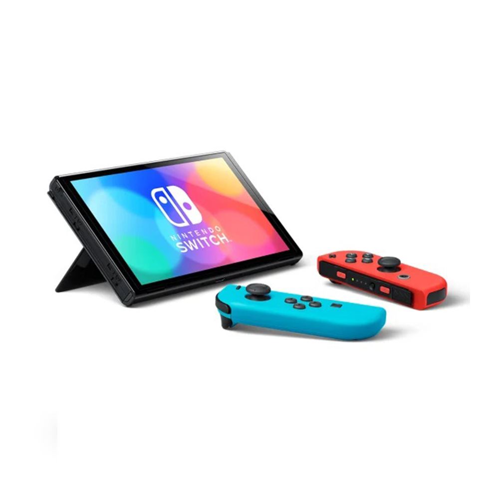 Nintendo Switch (OLED Model) Neon Red/Neon Blue Set - Bitcoin 