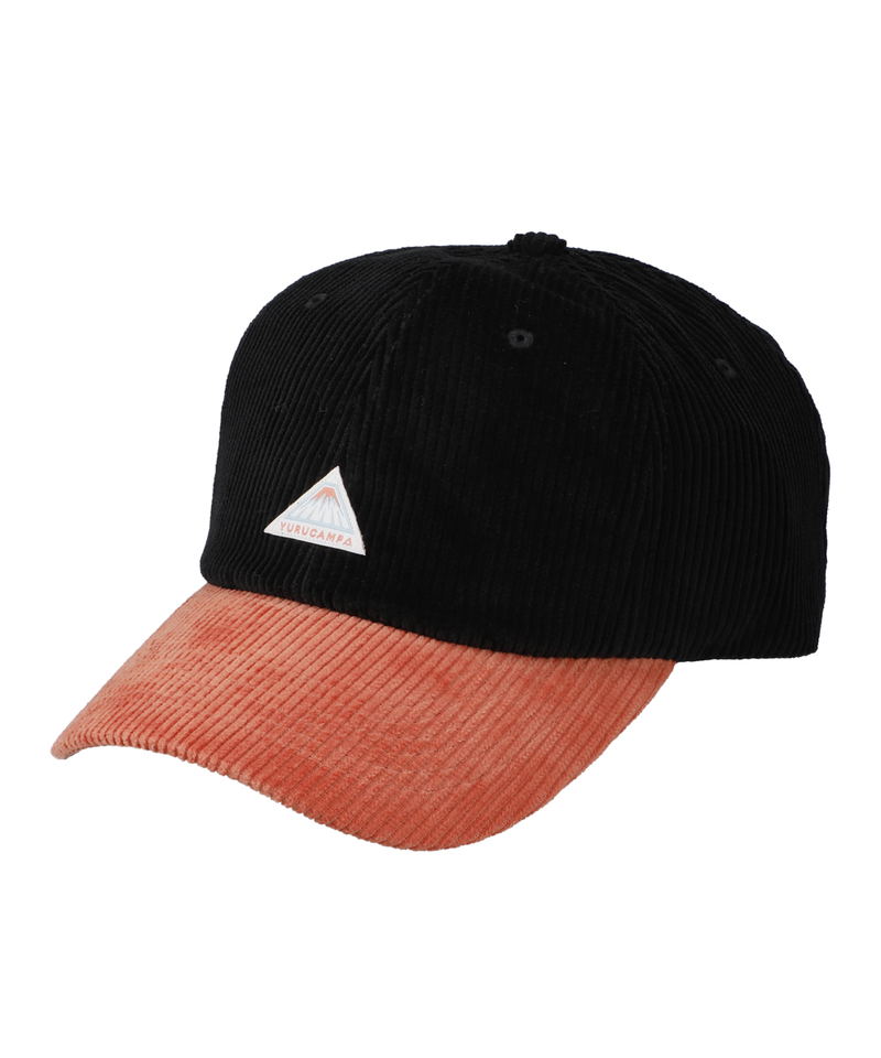 Yuru Camp - Corduroy 6P Cap 23 Black / Orange image 1